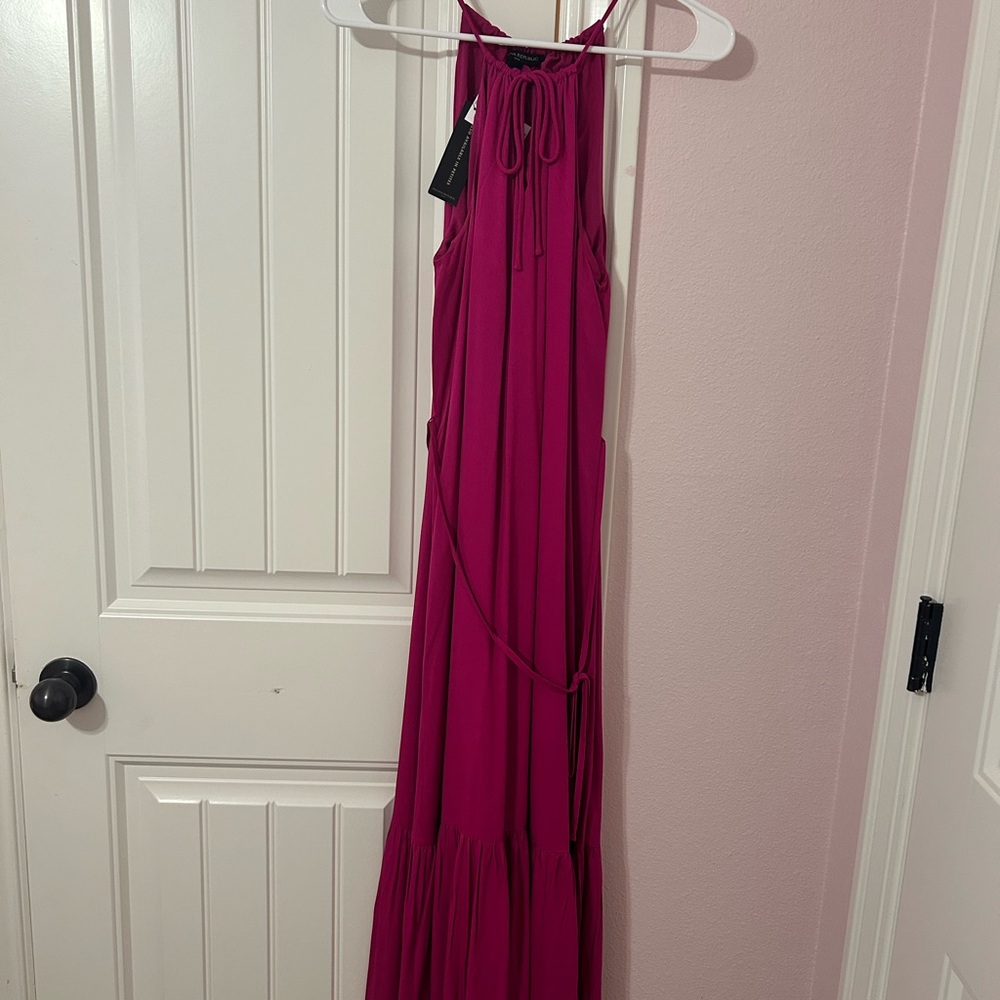 Banana Republic Pink Halter Maxi Dress for Weddings
